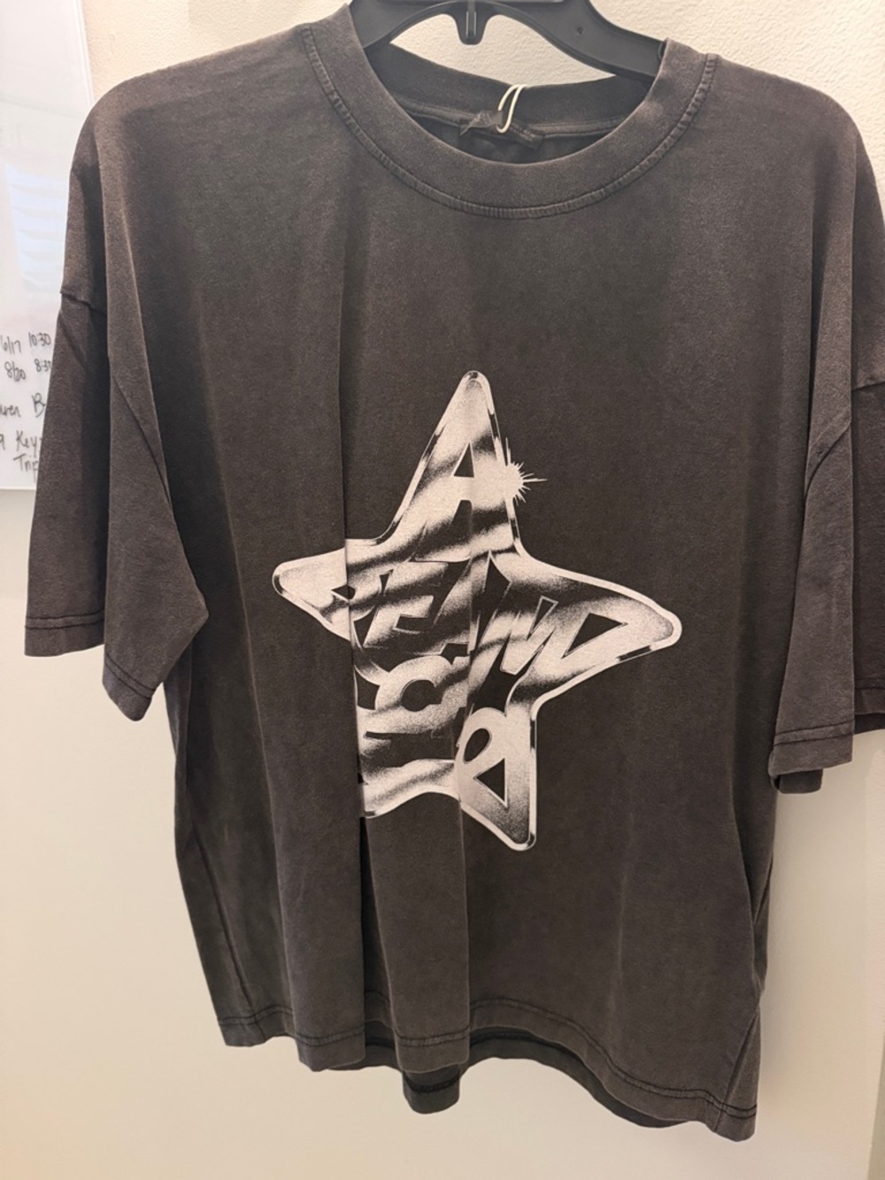 Zara Black Graphic Star Short Sleeve Tee